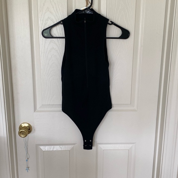 “Garage Power B.DY” zip up bodysuit; black; size XS; NWOT - Picture 9 of 11